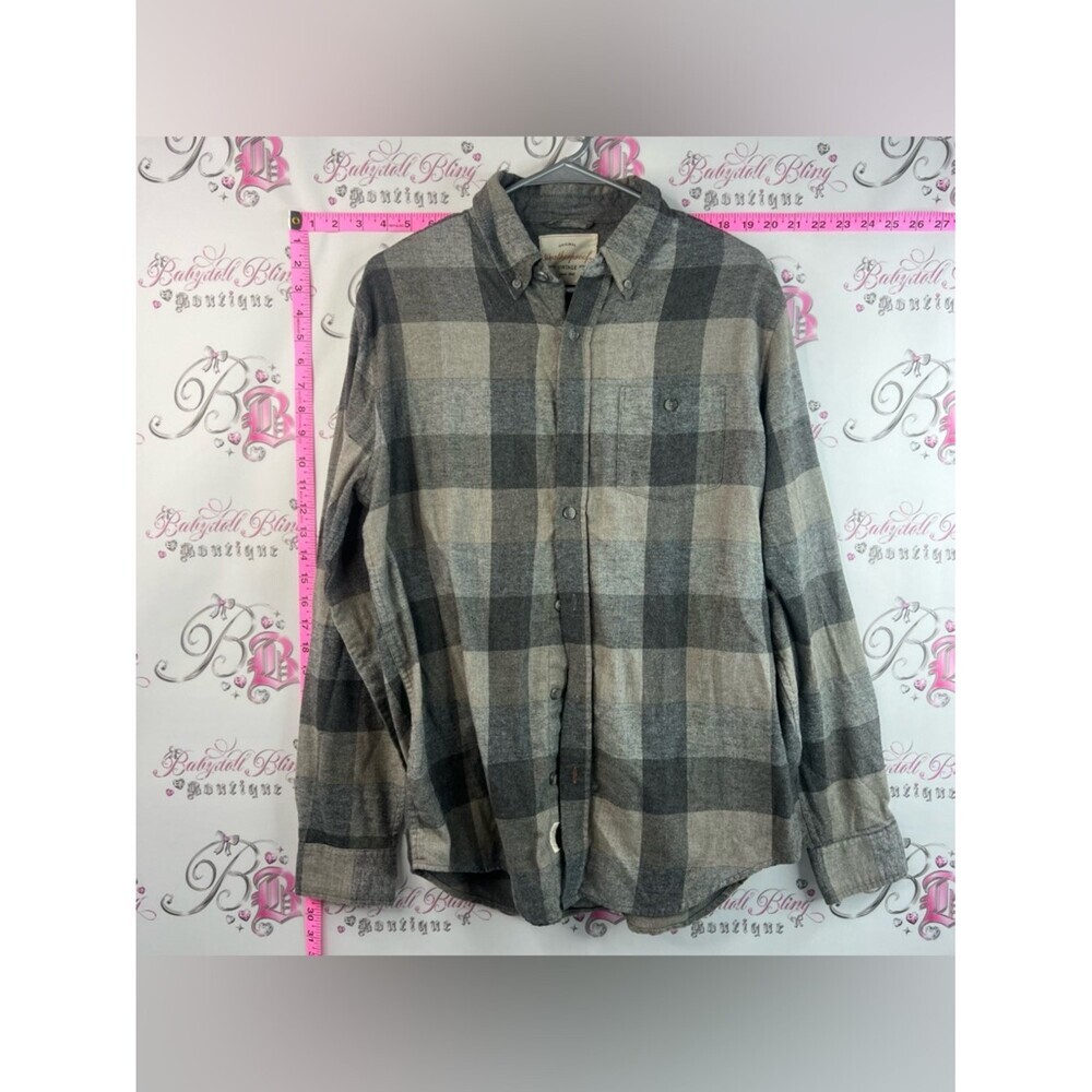 Vintage weatherproof shirt Classic Men's Button-Down Plaid Shirt - Gray/Taupe